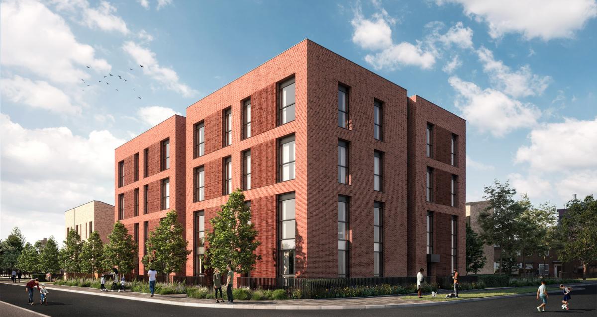 CGI of an apartment scheme