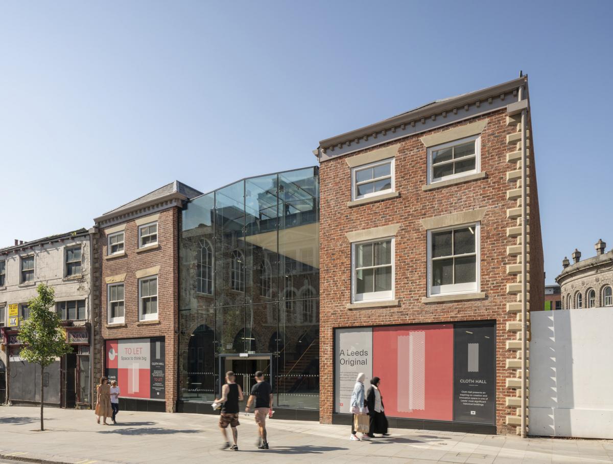 Exterior image of a restored Grade II* listed cloth hall.