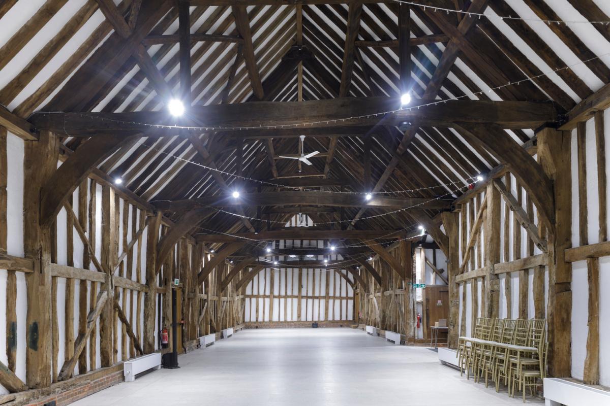 Grade II* listed Great Barn, Headstone Manor.