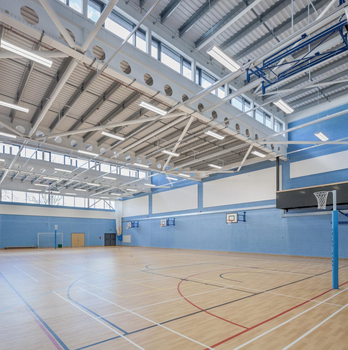 A school sports hall