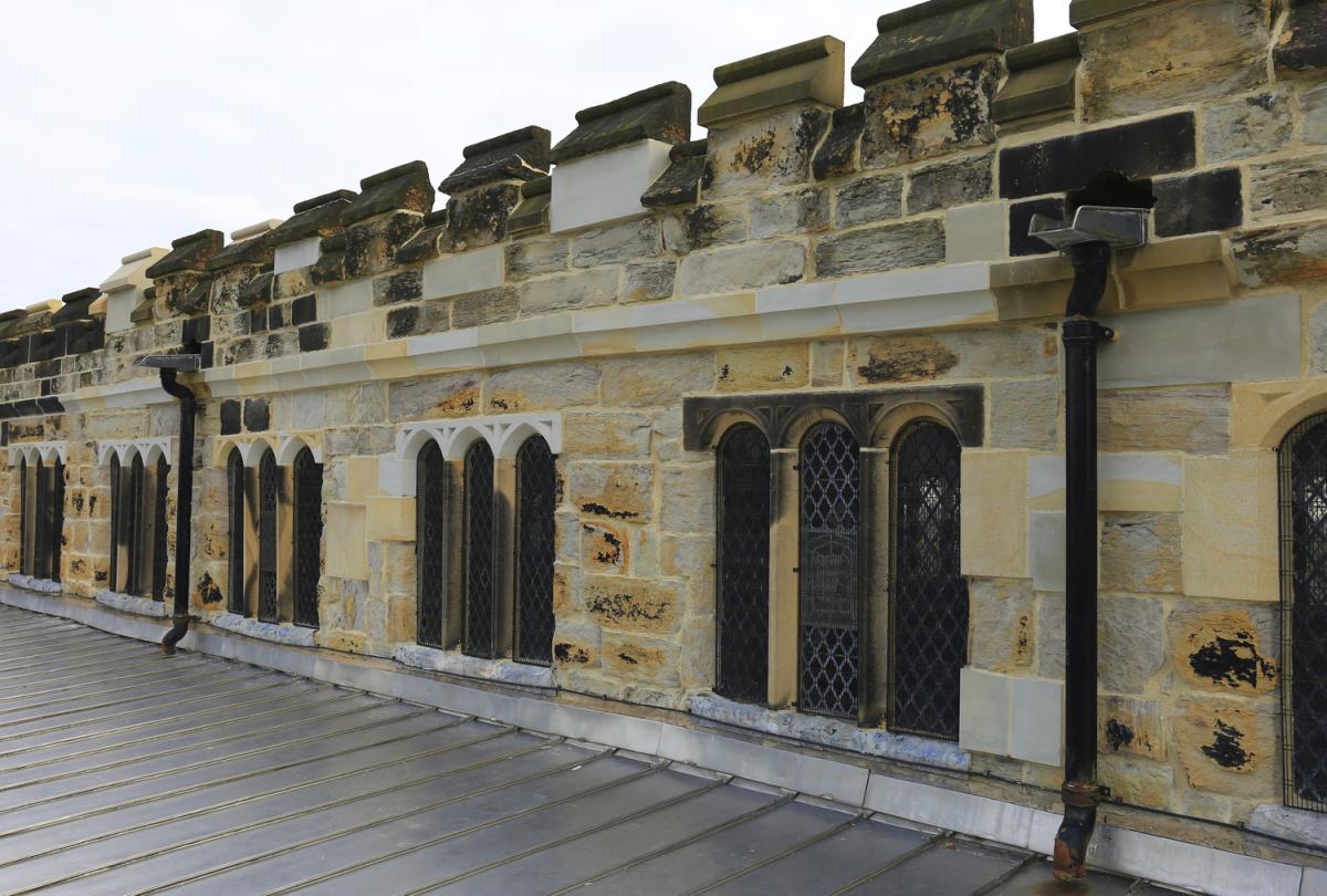 Repaired church roof