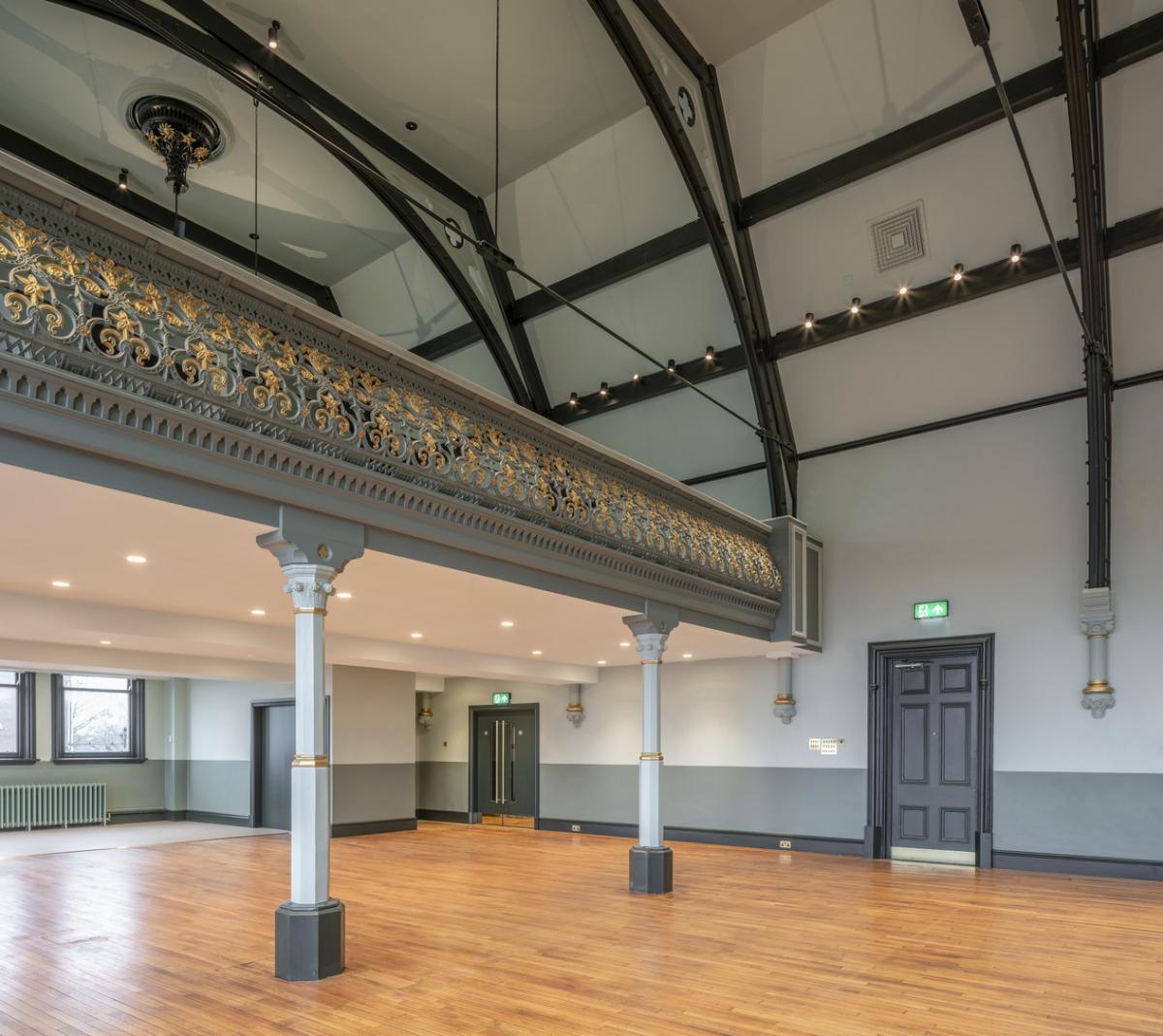 The Victorian ballroom at Stretford Public Hall.