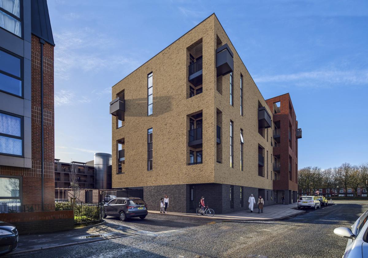 Exterior view of a modern building