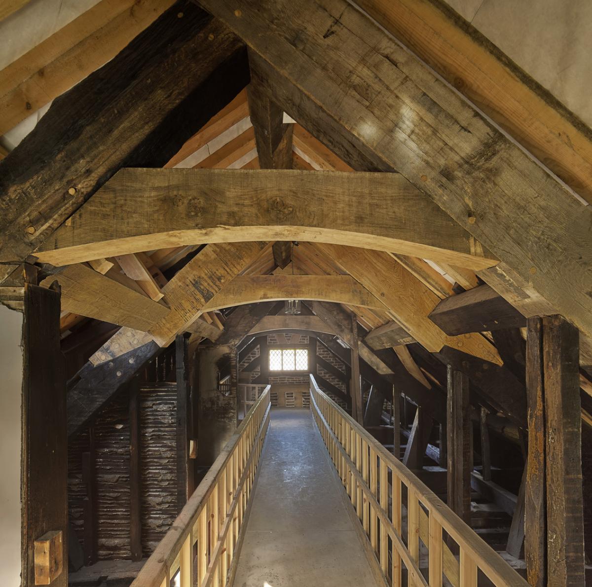 Structural oak roof frame.