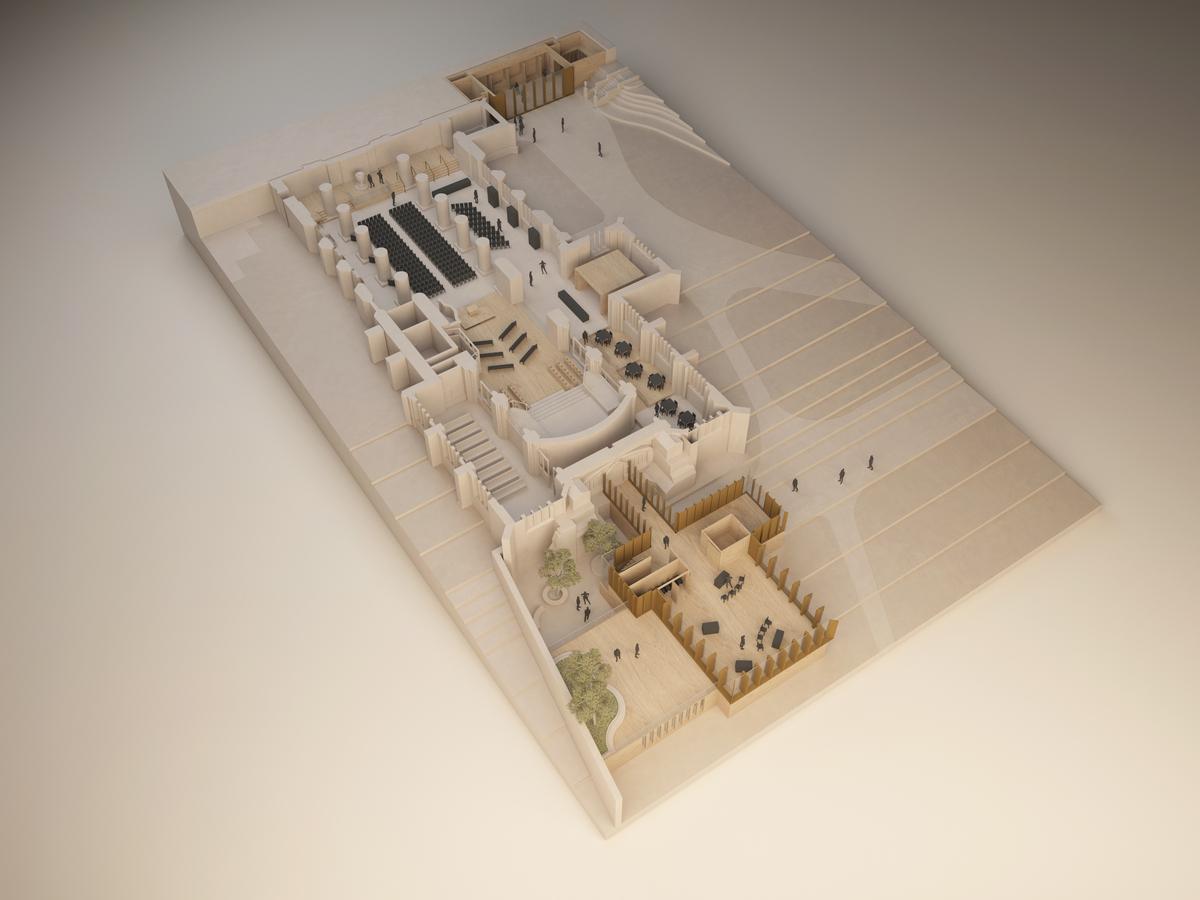 a model of a church to help design new layouts