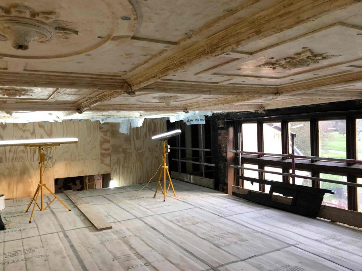 interior of wythenshawe before restoration
