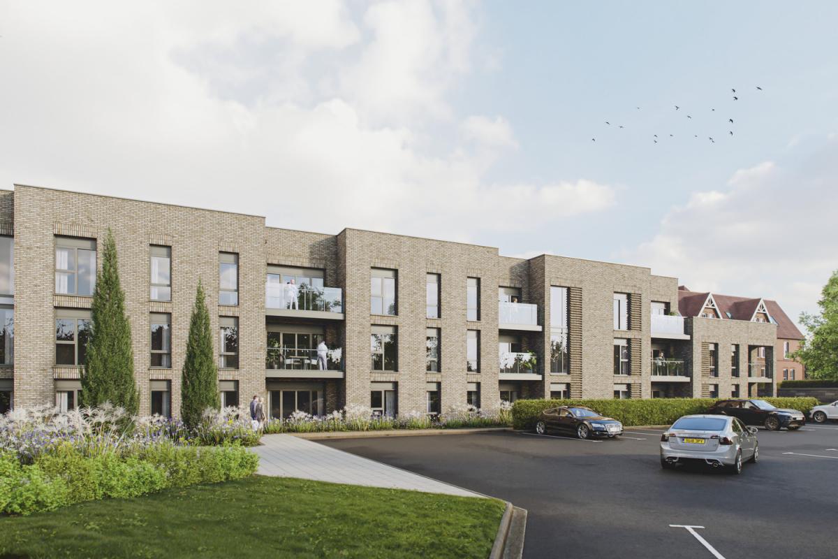 CGI of contemporary apartment scheme 