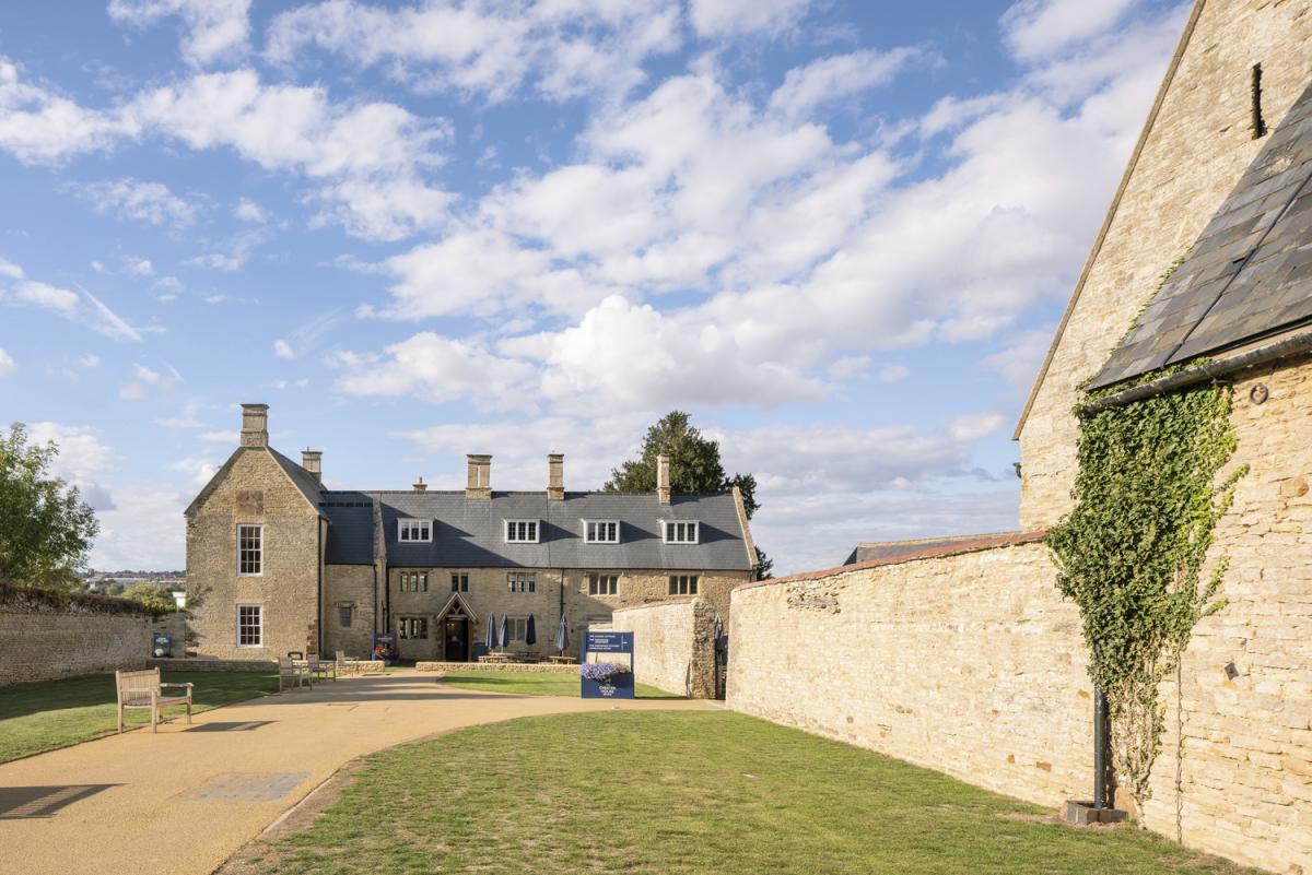 Exterior view of a historic farmhouse