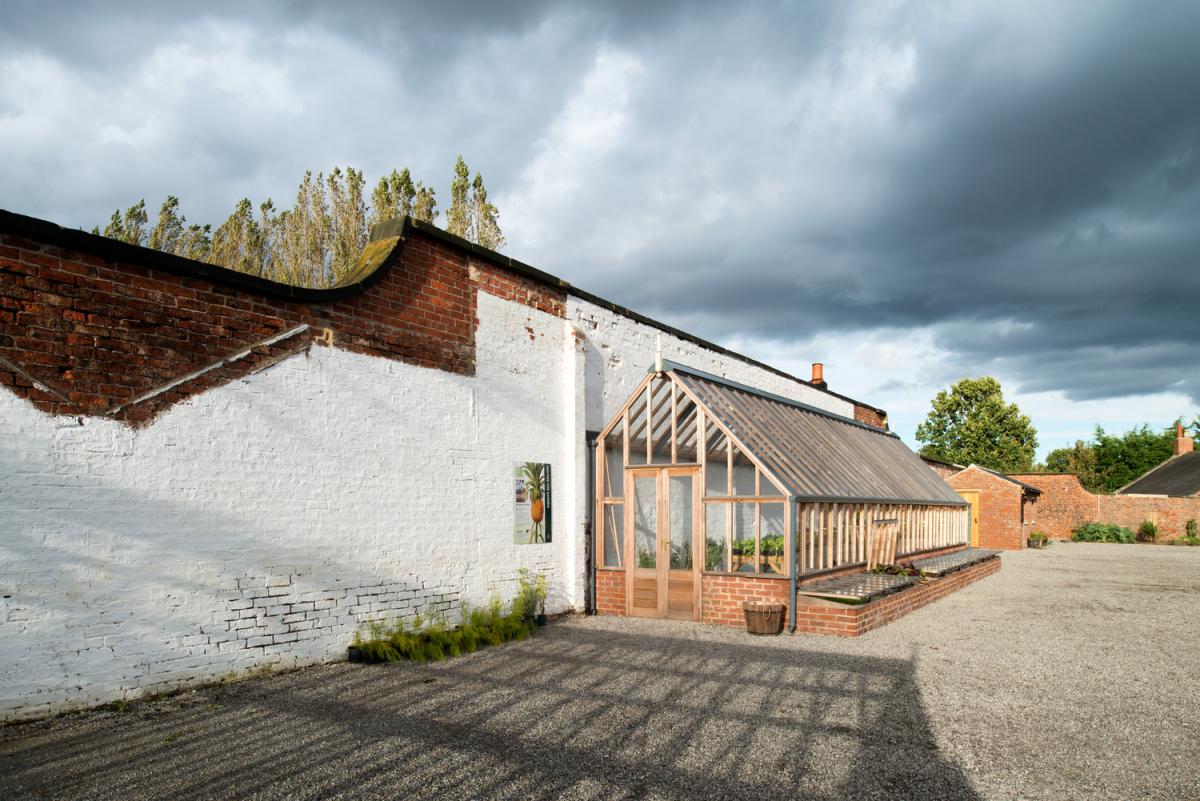 A Victorian walled garden.