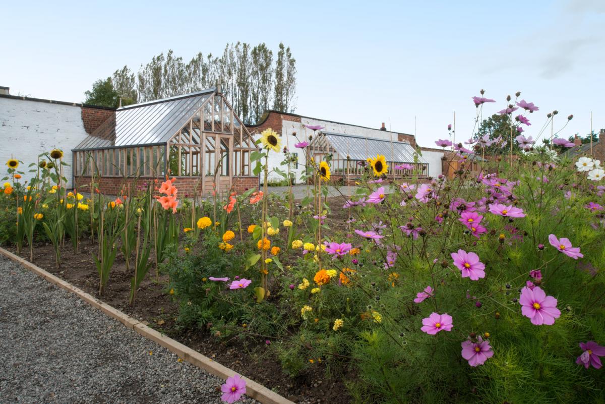 A Victorian walled garden.