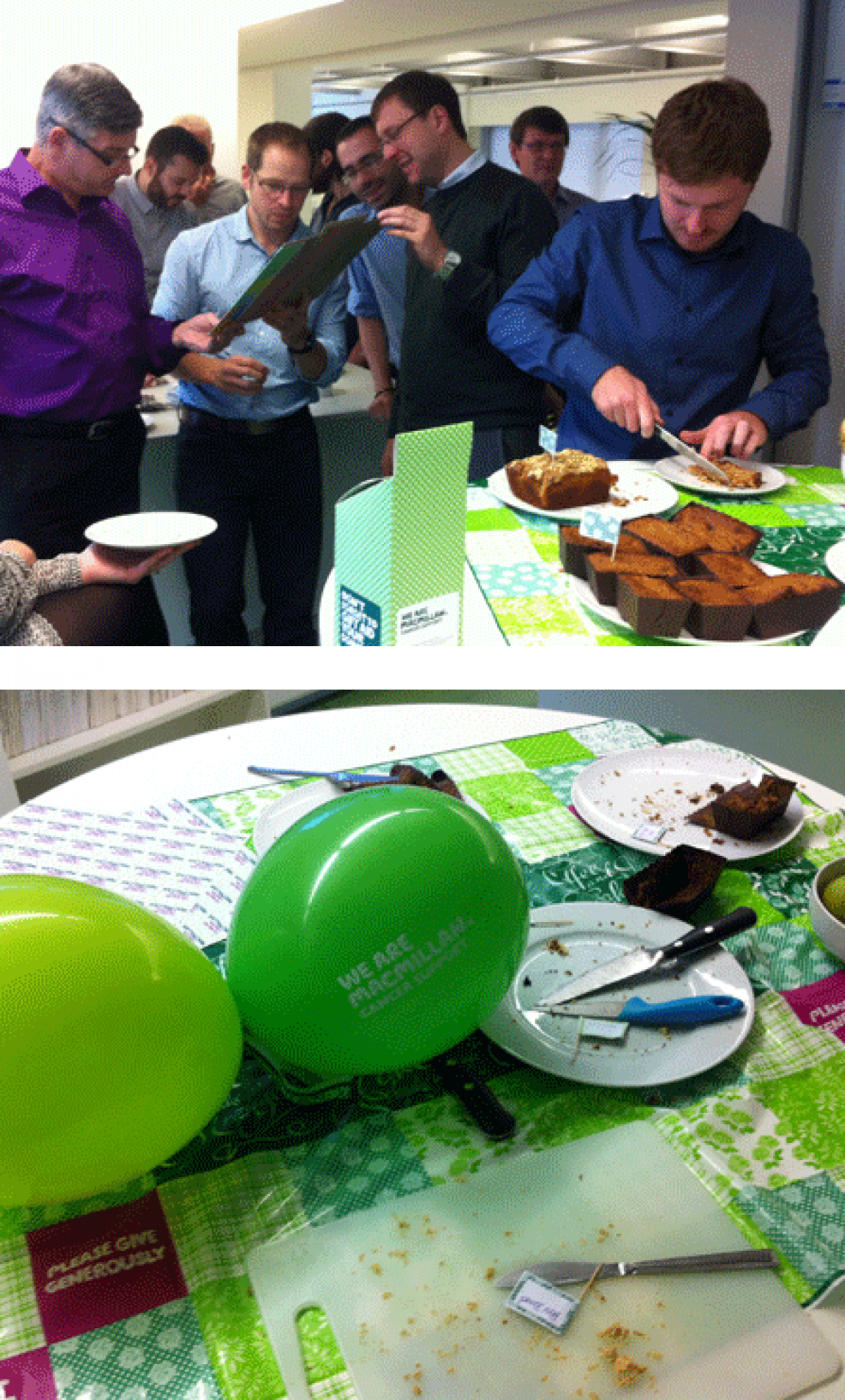 staff in kitchen at macmillan event