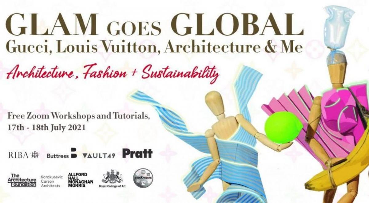 glam goes global event invite infographic