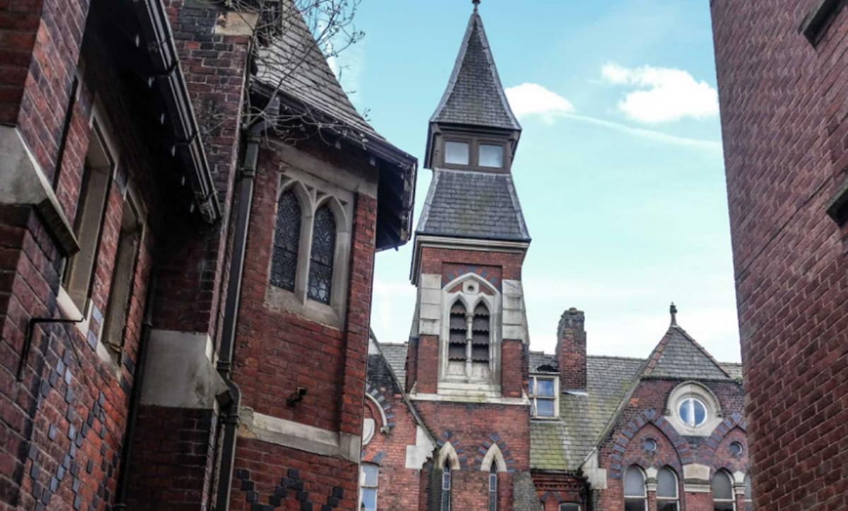 outside view of gothic buildings