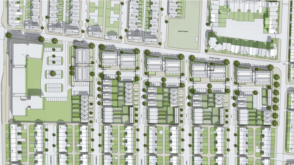 a drawing of an area plan