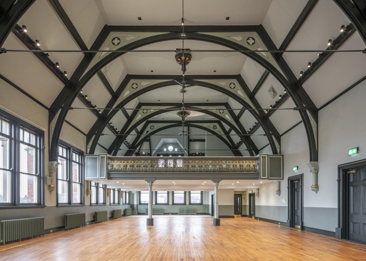 Interior photo of Stretford Public Hall