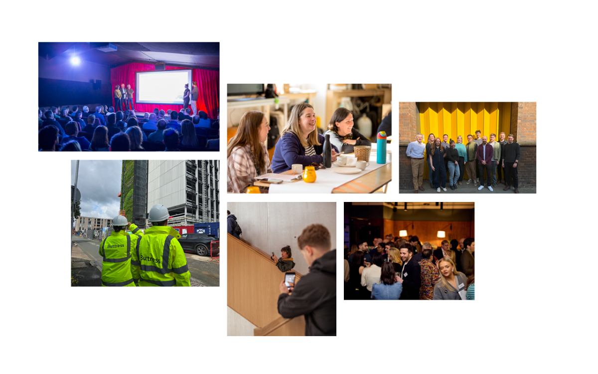 Collage of people-focused photos.