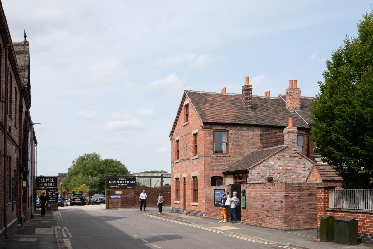 the end house of a brick terraced row