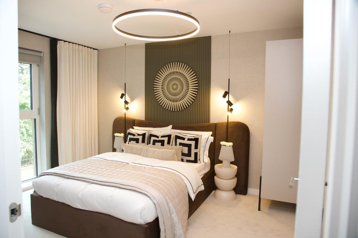 Interior bedroom in a show flat