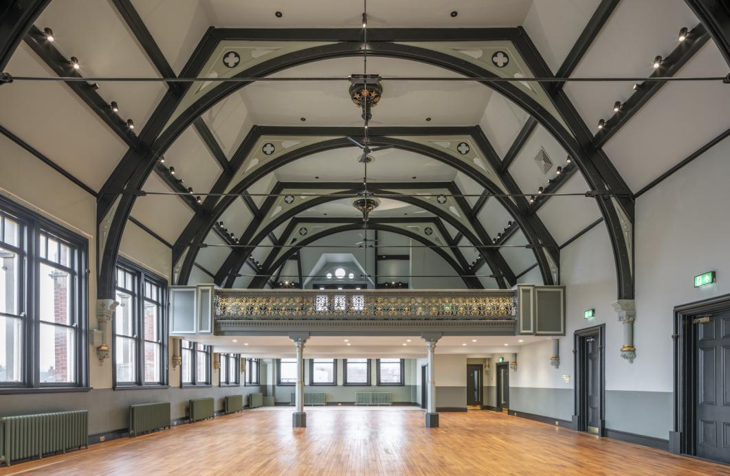 The Victorian ballroom at Stretford Public Hall.
