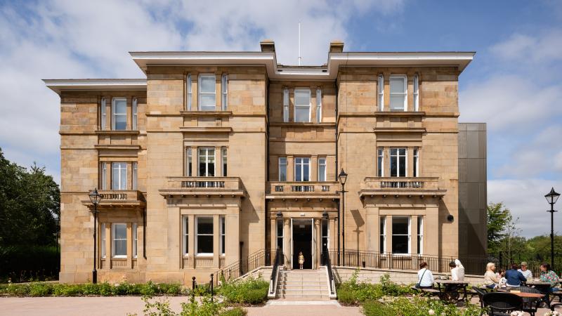 A view of Buile Hill Mansion from the back