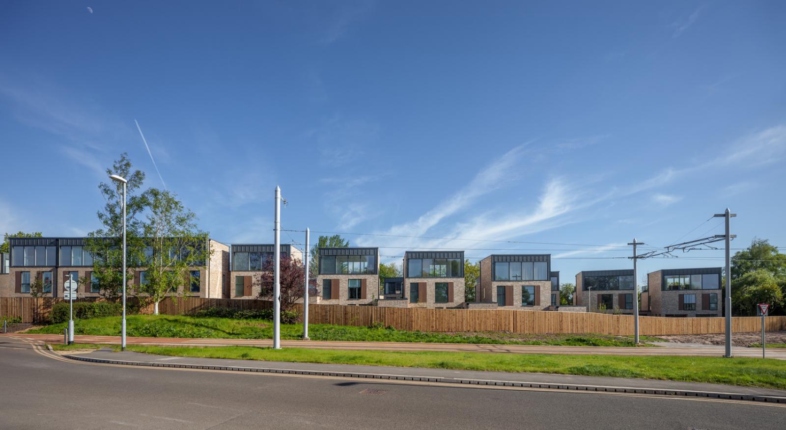 Exterior shot of a contemporary housing development 