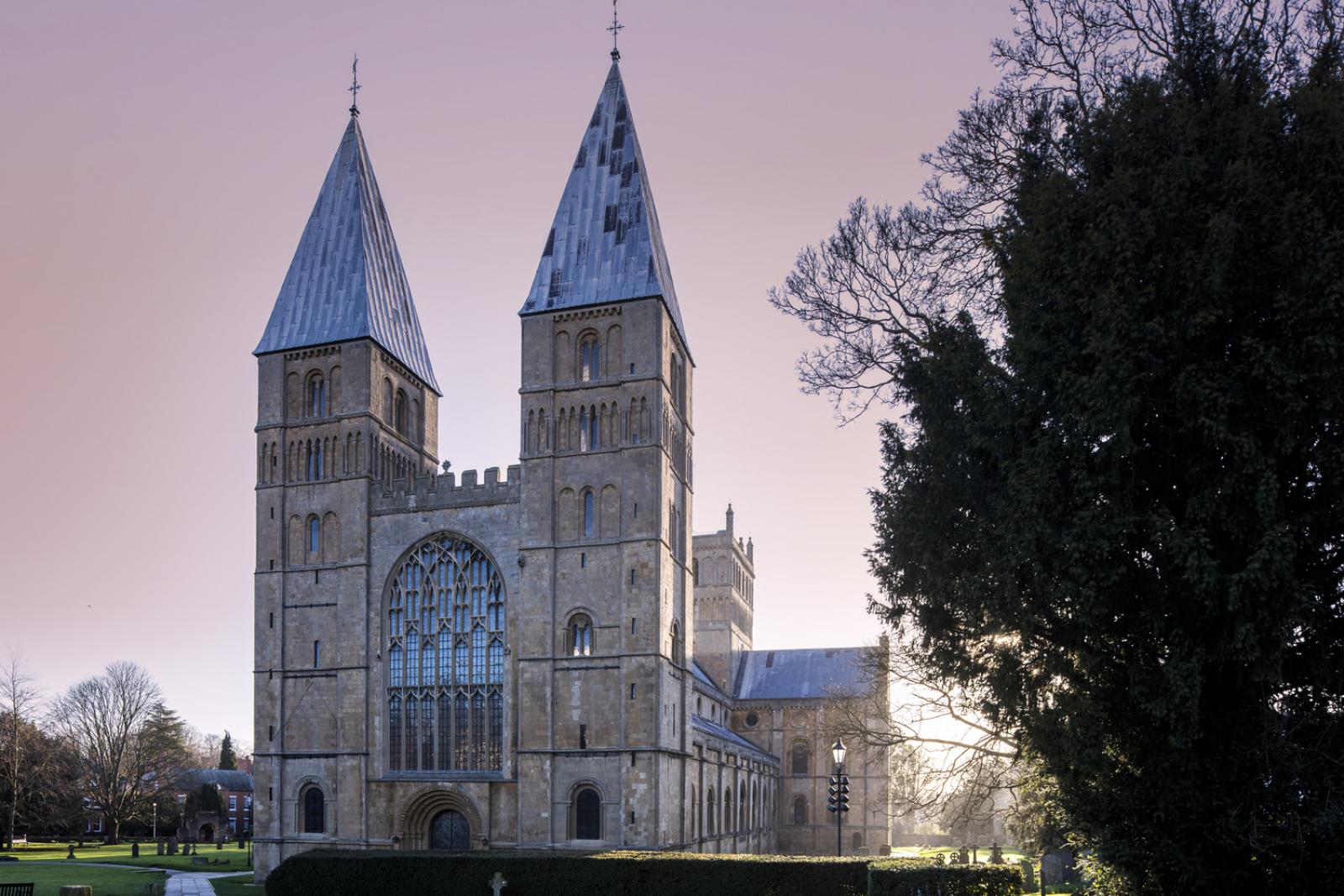 Exterior view of a cathedral