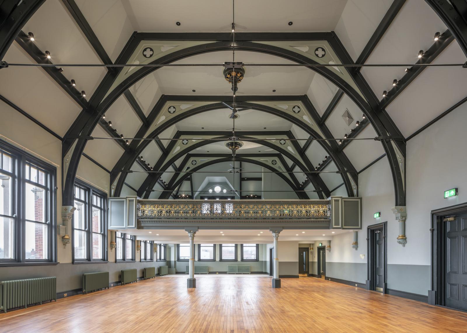 The Victorian ballroom at Stretford Public Hall.