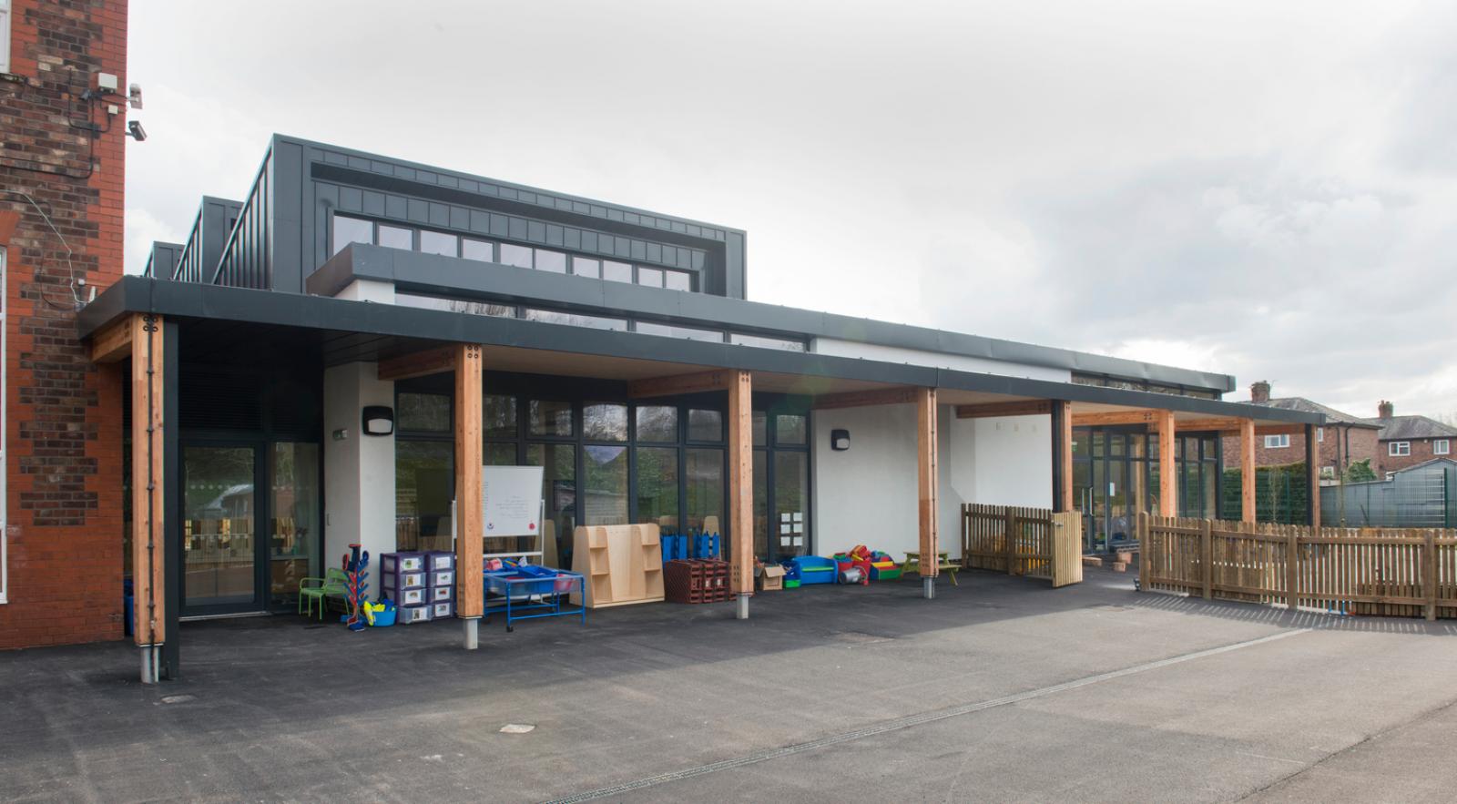 exterior of evelyn street primary school entrance