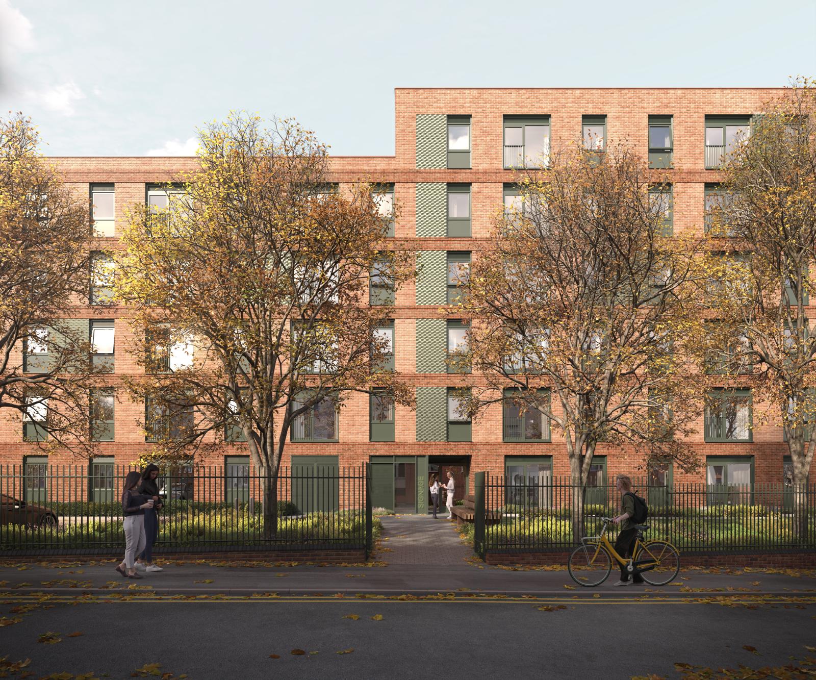 Alternative view of the apartments from North George Street 