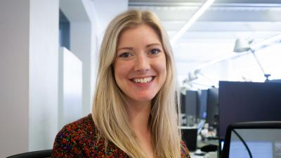 Headshot of Gemma Copp. A smiling woman with long blonde hair.