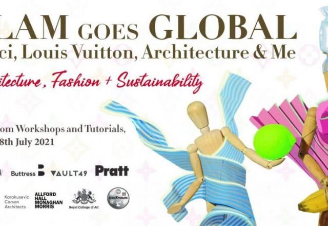 glam goes global event invite infographic