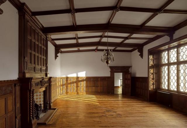 interior of restored wythenshawe hall dining hall
