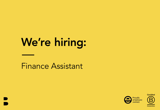 We're hiring: Finance Assistant