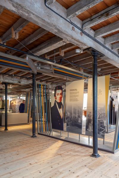 Museum exhibition space in textile mill