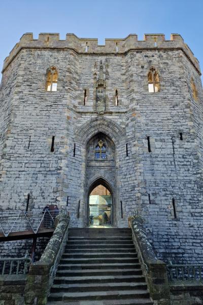 the gatehouse at Caernarfon Castle