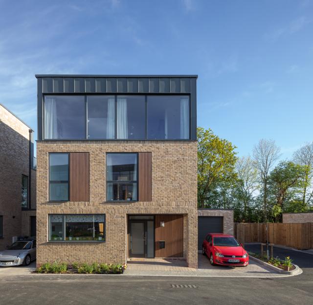 Exterior shot of a contemporary housing development 