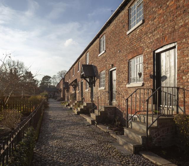 Exterior shot of a row of terraces 