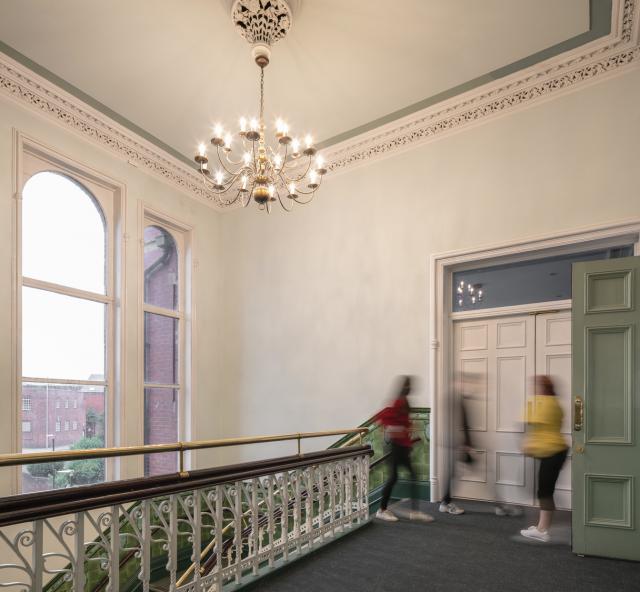 Interior of Stretford Public Hall.