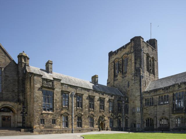 exterior of bangor university building