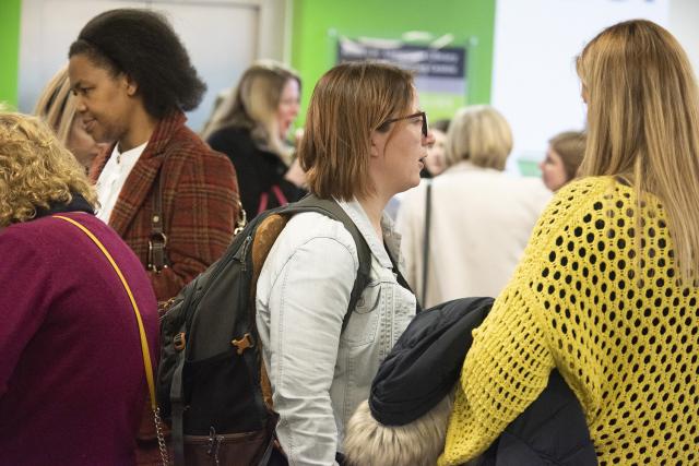 visitors interacting at workshop