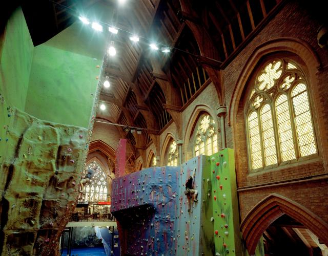 climbing centre inside heritage building