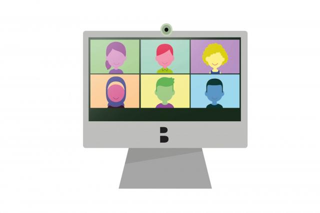 computer video call graphic