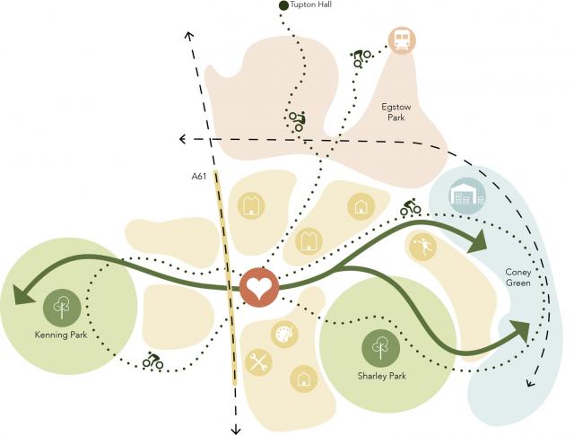 a diagram of a town centre masterplan