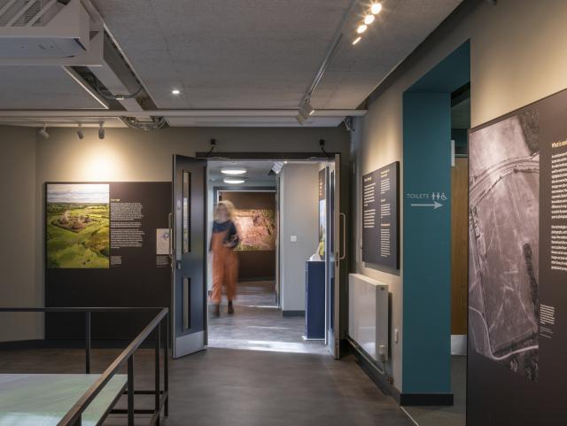 Woman in an exhibition space