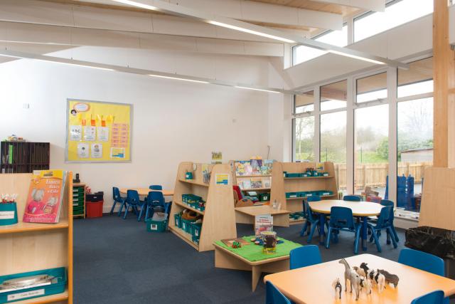 interior of evelyn street primary school classroom