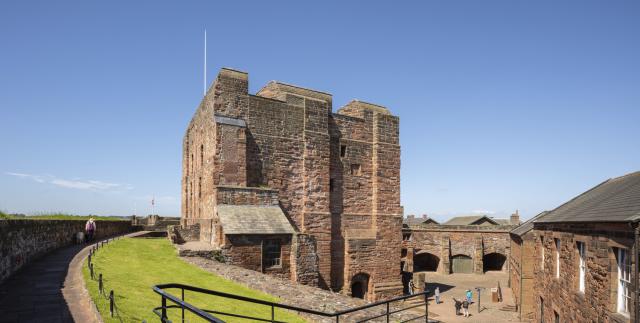 Carlisle Castle Keep on a sunny day