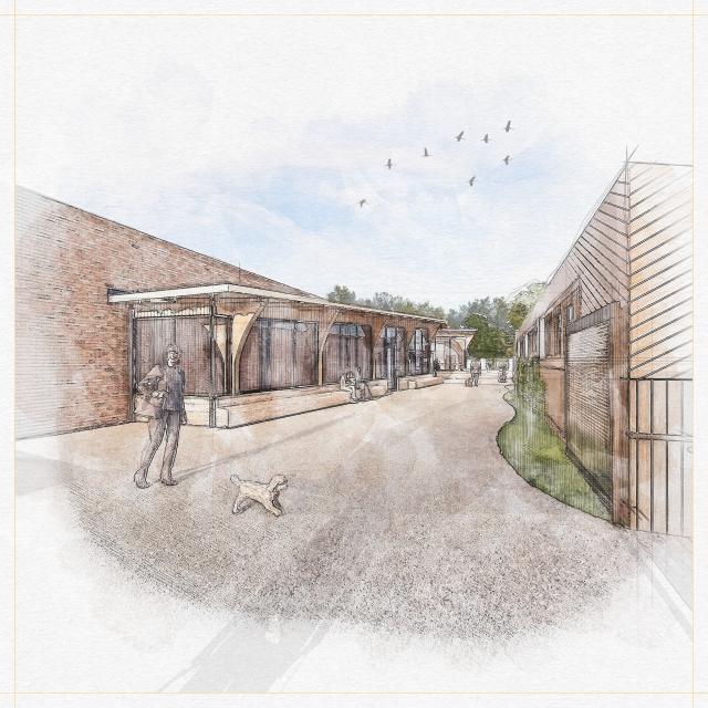 Sketch concepts of the Delapre Abbey stables