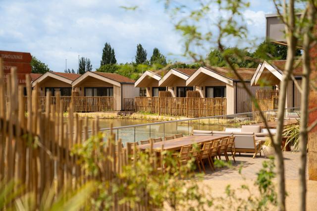 Exterior of lodges at chester zoo